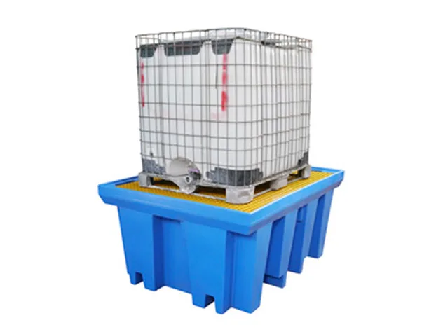 IBC positioned on a bunded pallet